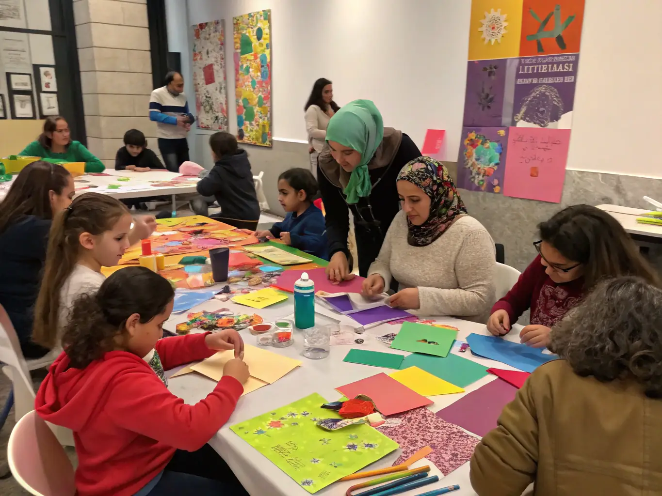 An image showing participants engaged in a hands-on art workshop led by a local artist, demonstrating creative expression and skill-building.