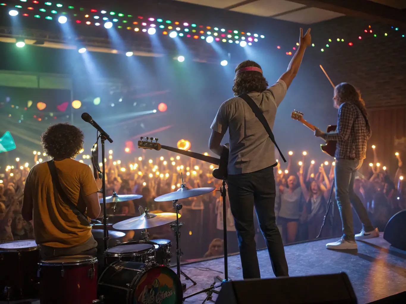A photograph capturing a live music performance at an ADM ADM-organized concert, highlighting the energy and excitement of the event.